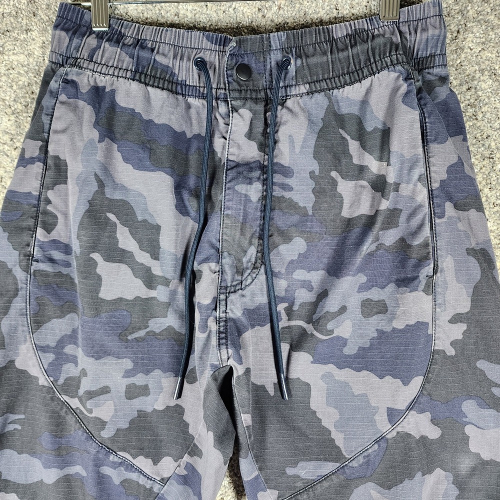 Nike NSW Jogger Pants Mens Small Blue Camo Ripstop Nylon Overlay Excellent - Picture 2 of 16